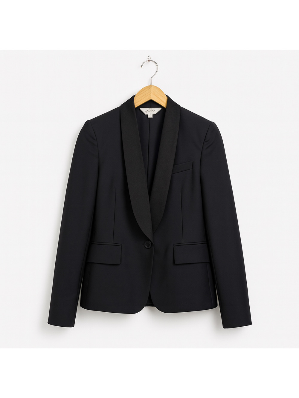 Stella McCartney Wool Shawl Blazer Jacket Black Tailored Size IT 40 / US 4